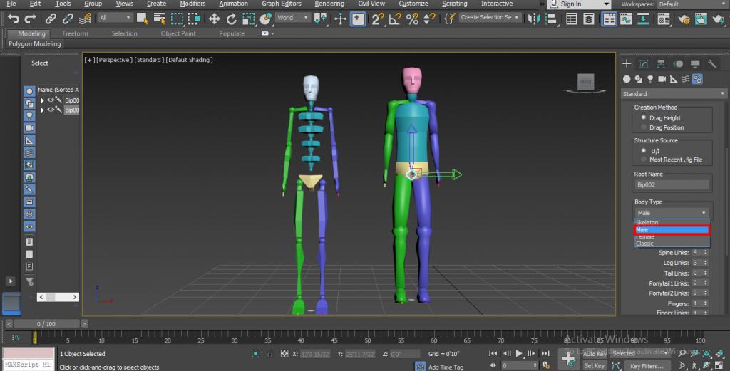 3ds Max Rig Biped in 3ds Max | Animating and Rigging Character Model using Biped