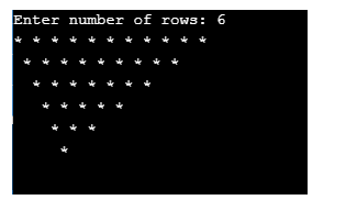 Star Patterns In c++- star pyramid