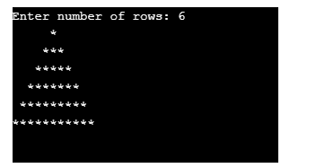 Star Patterns In c++- star pyramid