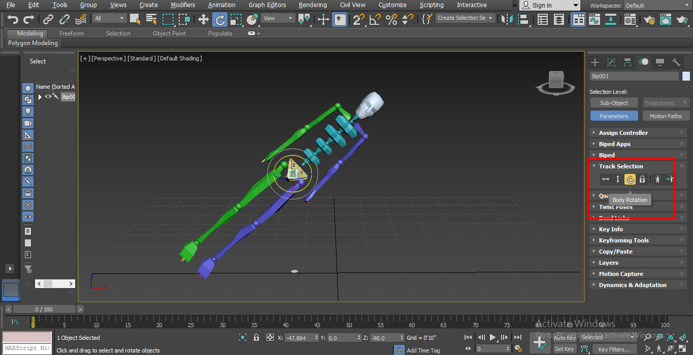 use body rotater (Biped in 3ds Max)
