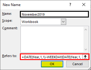 Define name-calendar