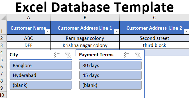 Excel Database Template | How to Create Excel Database ...