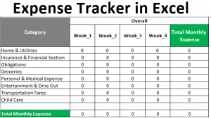 expense tracker excel template split