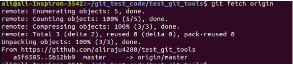 git fetch origin master