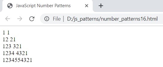 JavaScript Number Patterns 3