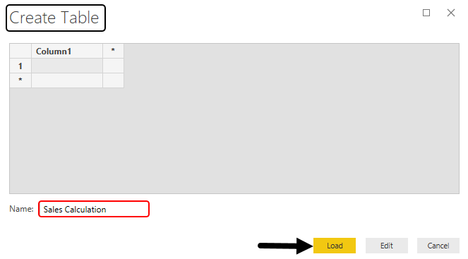 Create table option