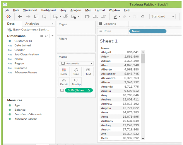 running the total