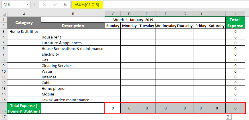 downloadable expense tracker excel