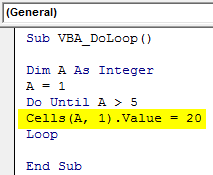VBA Do Loop Example 1-6