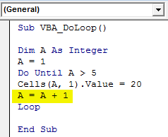 VBA Do Loop Example 1-7
