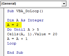 VBA Do Loop Example 1-9