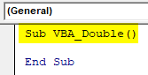 VBA Double Example 1-2