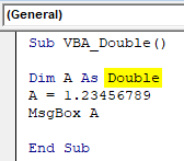 VBA Double Example 1-9