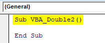 VBA Double Example 2-2