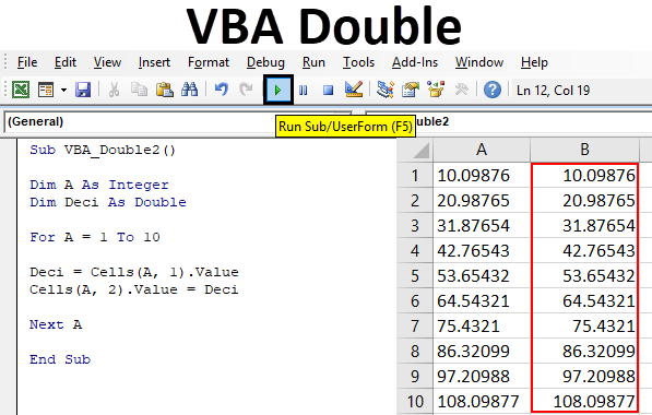 VBA Double