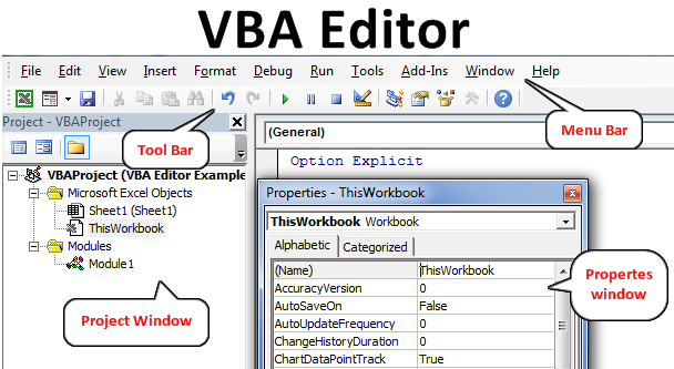 VBA Editor in Excel