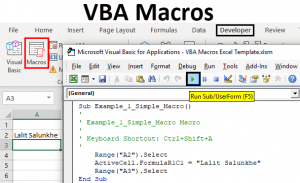 VBA Macros | How to Record Macro in VBA with Excel Examples