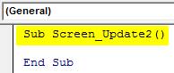 VBA Screen Updating Example 2-1
