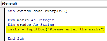 VBA InputBox function Example 2-3