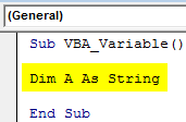 VBA Variable Types 