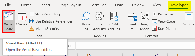 visual basic for excel classes