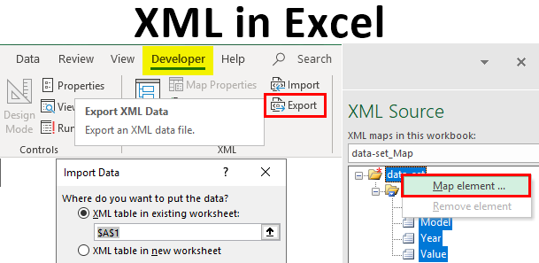 xml tools for excel