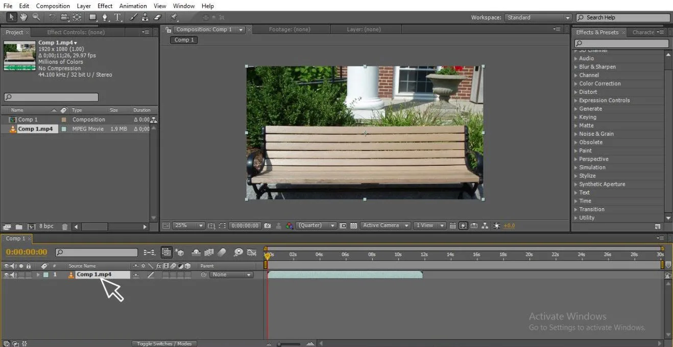 Máscara no After Effects