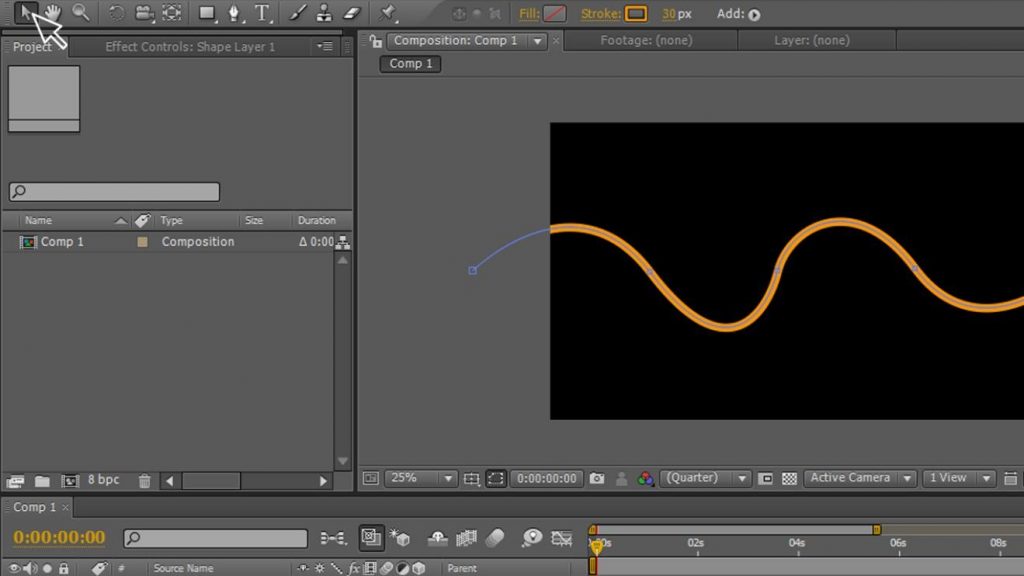 Pen Tool in After Effects Drawing and Animating Object Using Pen Tool