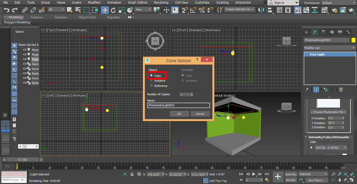 clone option (Mental Ray in 3ds Max)