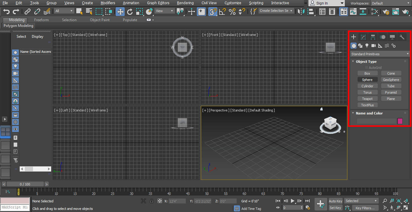 common panel (Rendering in 3ds Max)