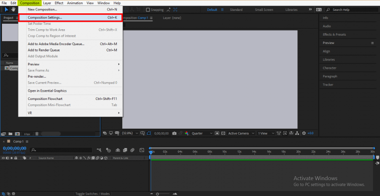 after effects drop shadow color not changing