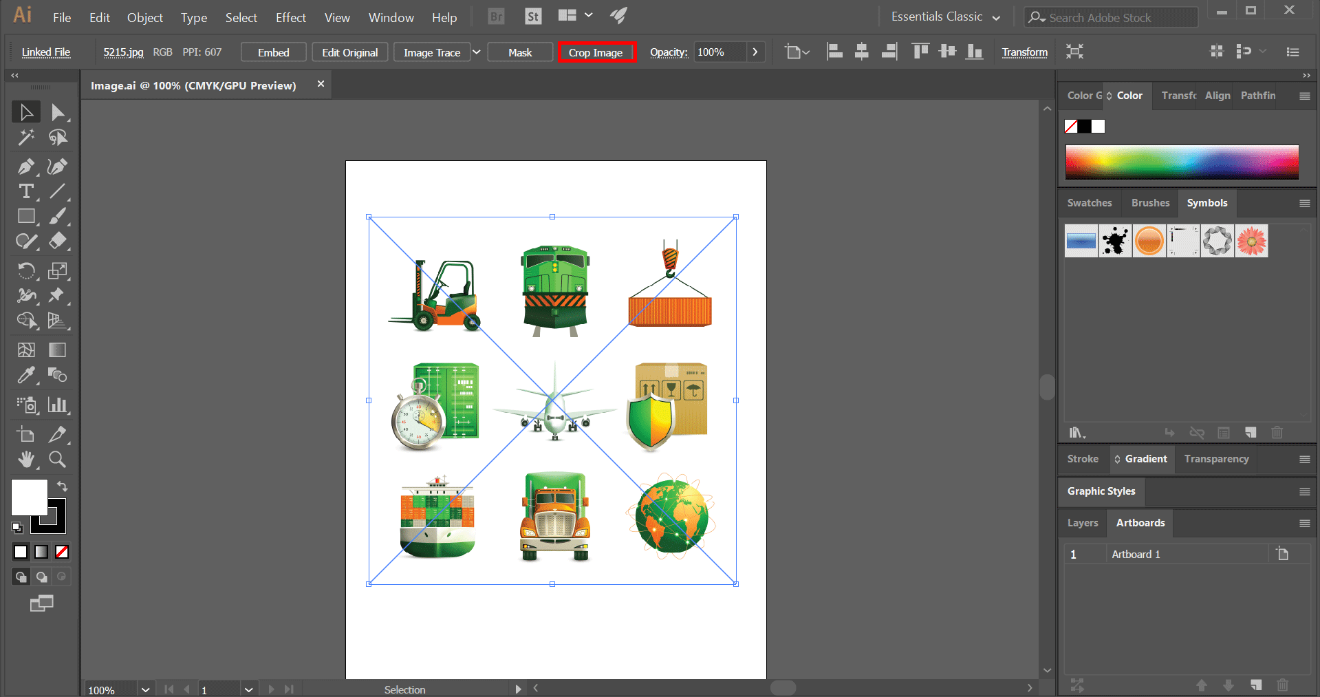 how to crop in adobe illustrator