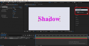 text drop shadow after effects