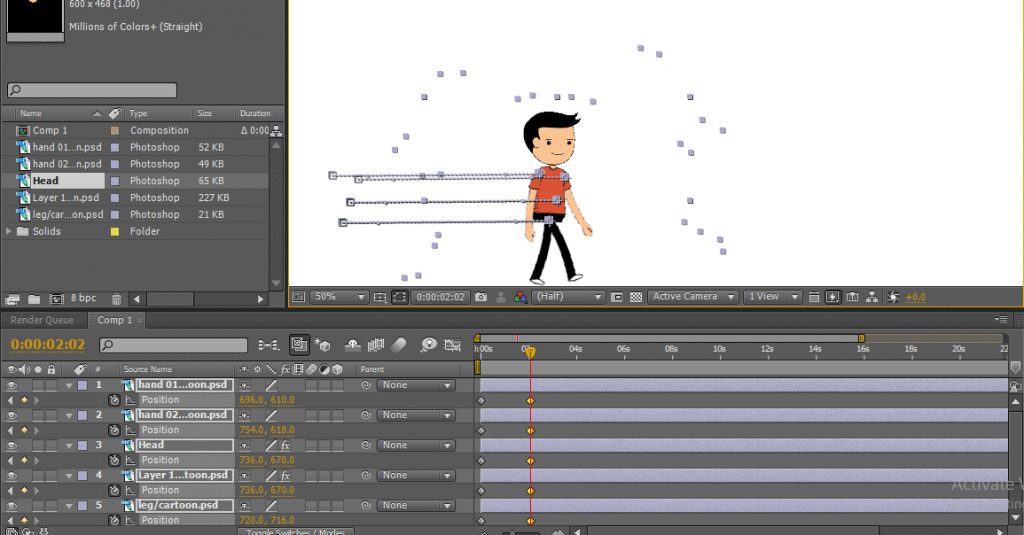 2D After Effects Animation | Animating Cartoon Character in 2D AfterEffects