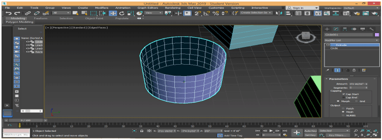 extrude effect in perspective view port 11