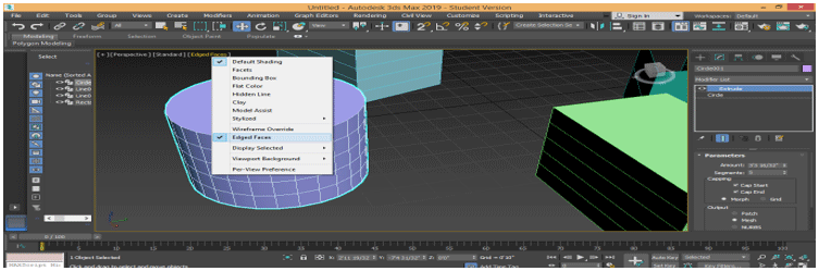 extrude effect in perspective view port 4