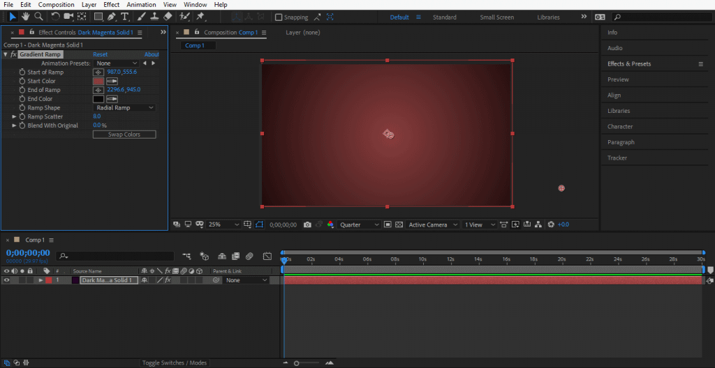 after effects edit solid color
