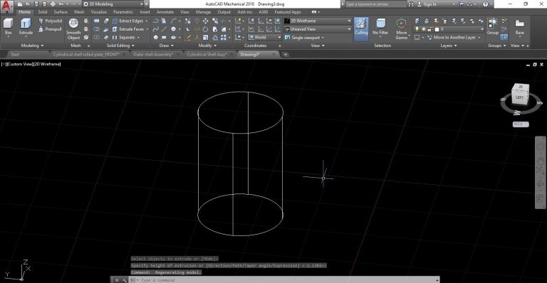 Extrude In AutoCAD | Creating Extrude Effect And Extrude Tool In AutoCAD