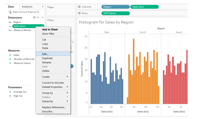 Histogram in Tableau