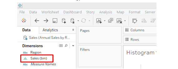 Histogram in Tableau