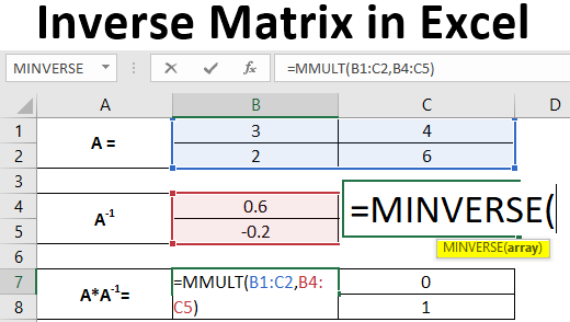 hget an answer for matrixs in excel using mac