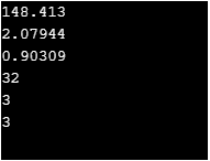 Exponential math Function output 3