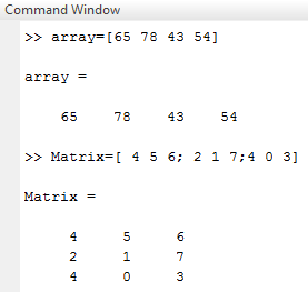 Matrix in Matlab Matrix Formation | on Matrix