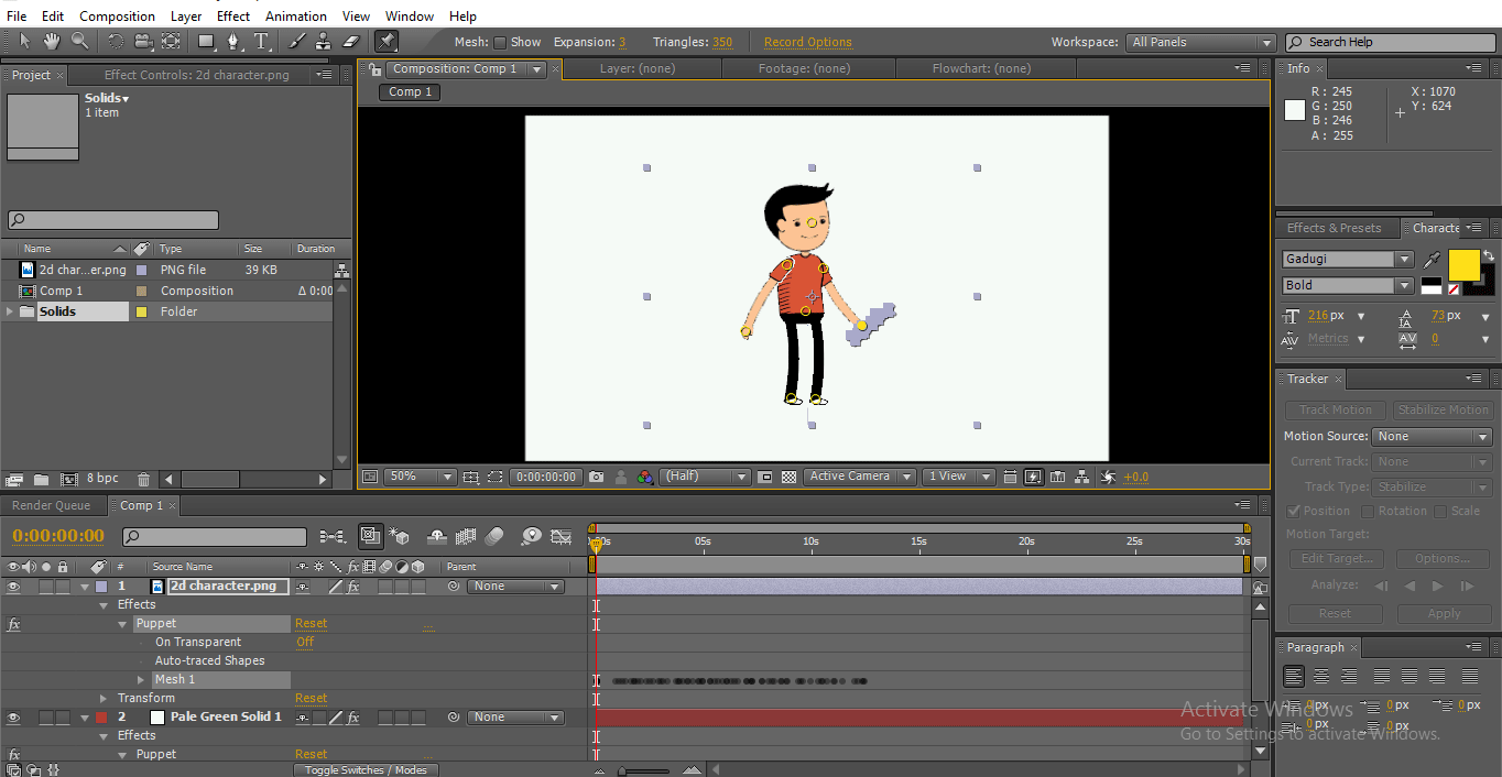 move hips (2D After Effects Animation)