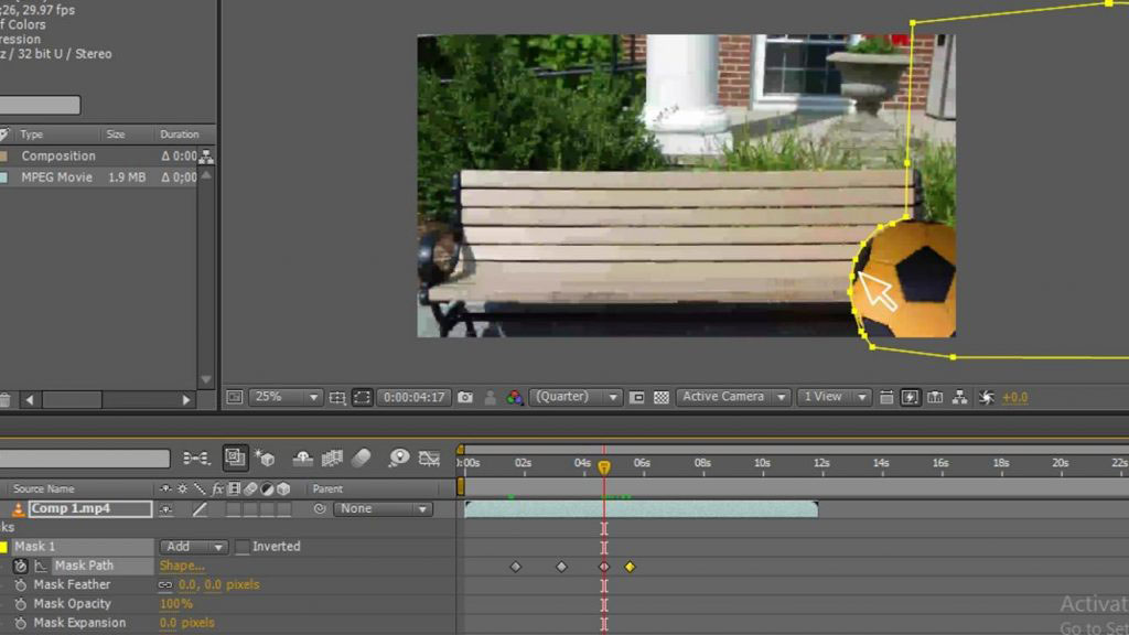 how to make a stroke around a masked object in after effects