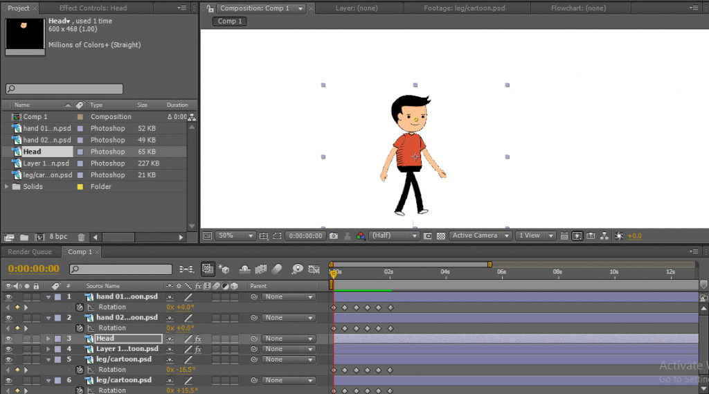 2d character animation after effects download