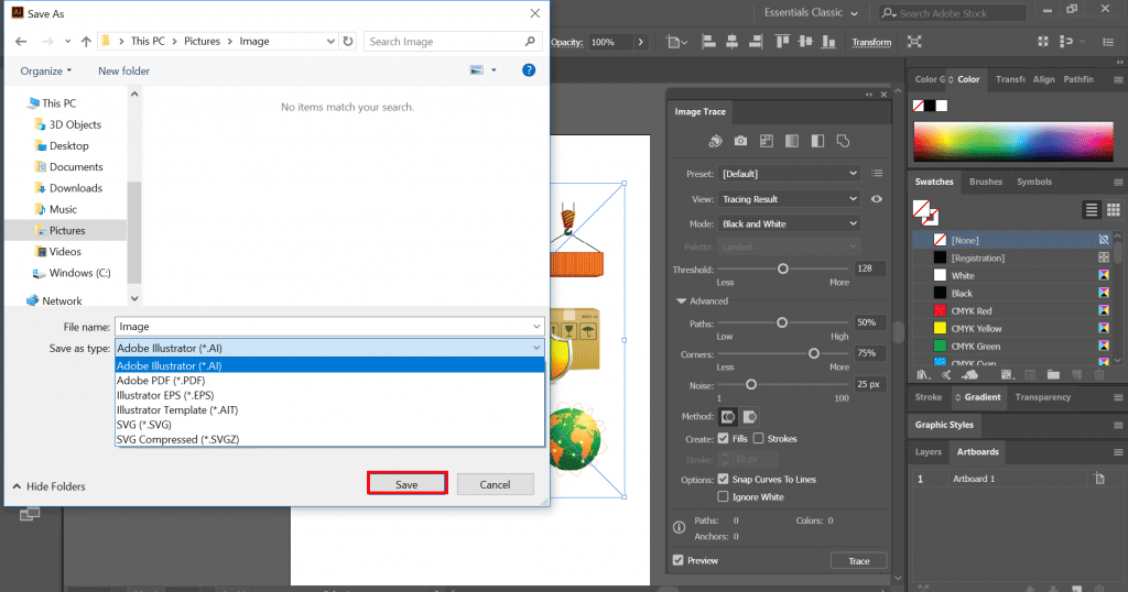 can you insert something for people to download in illustrator