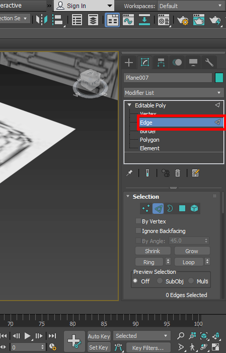 select edge (Car Modeling in 3ds Max)