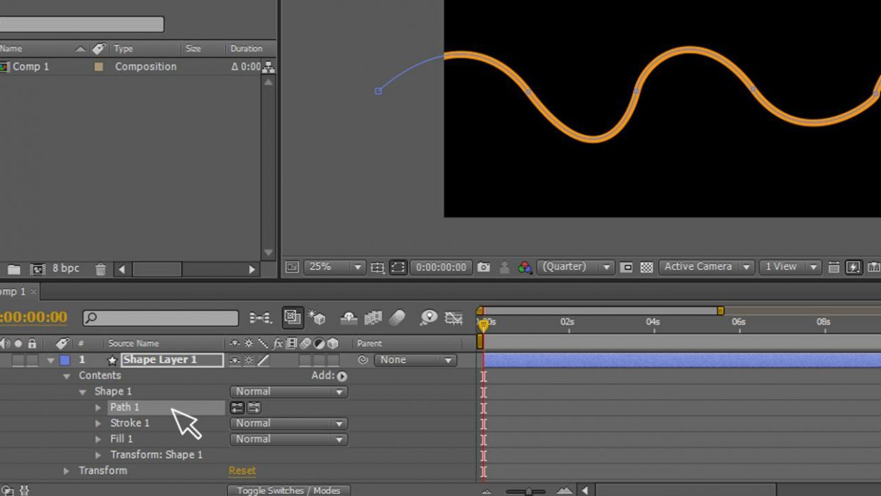 Pen Tool in After Effects Drawing and Animating Object Using Pen Tool