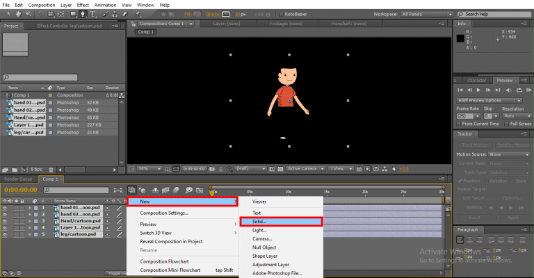 2D After Effects Animation | Animating Cartoon Character in 2D AfterEffects